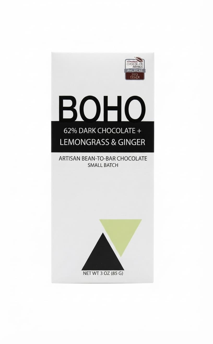 Lemongrass & Ginger 62% by BOHO Chocolate 62%