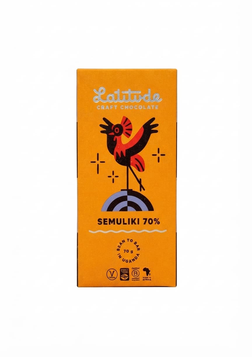 Semuliki 70% 70% dark bar packaging by Latitude