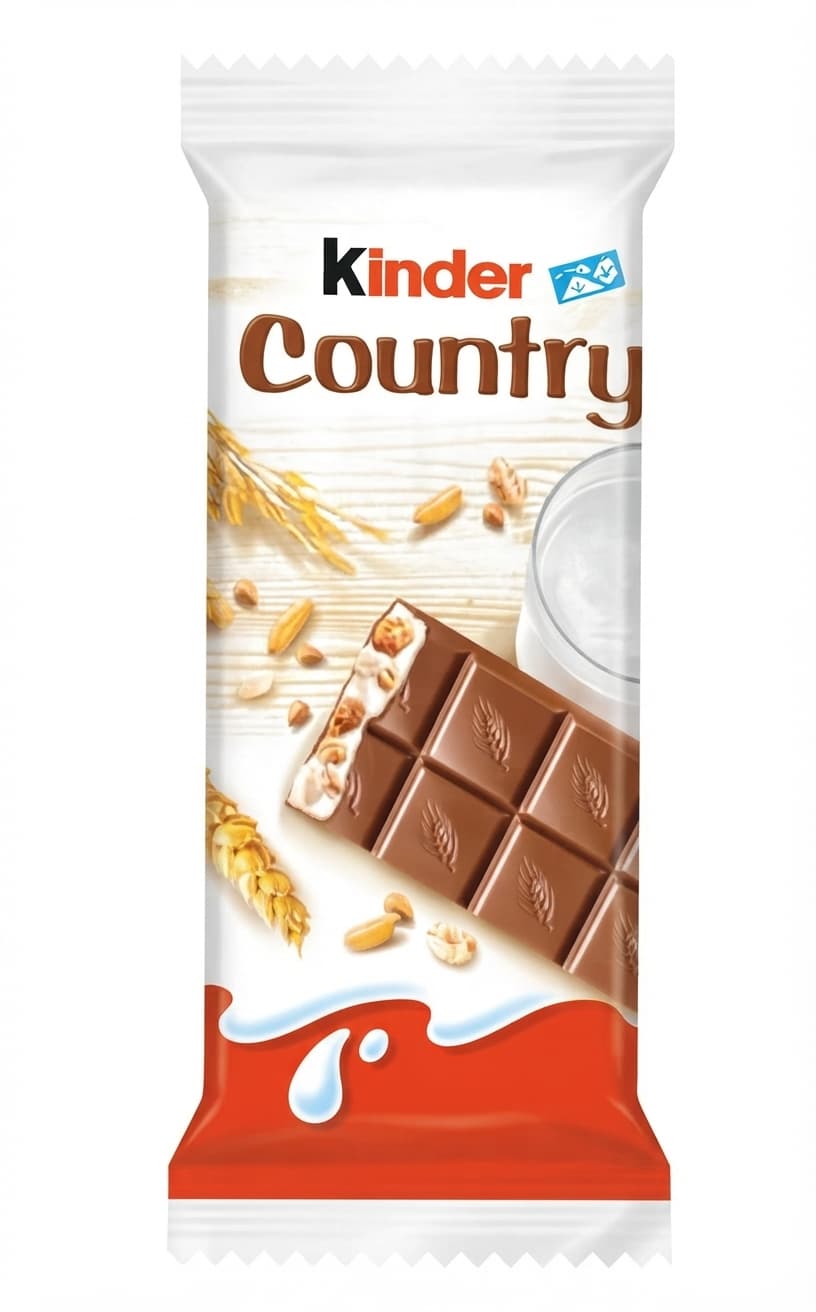 Country 34.5% milk bar packaging by Kinder