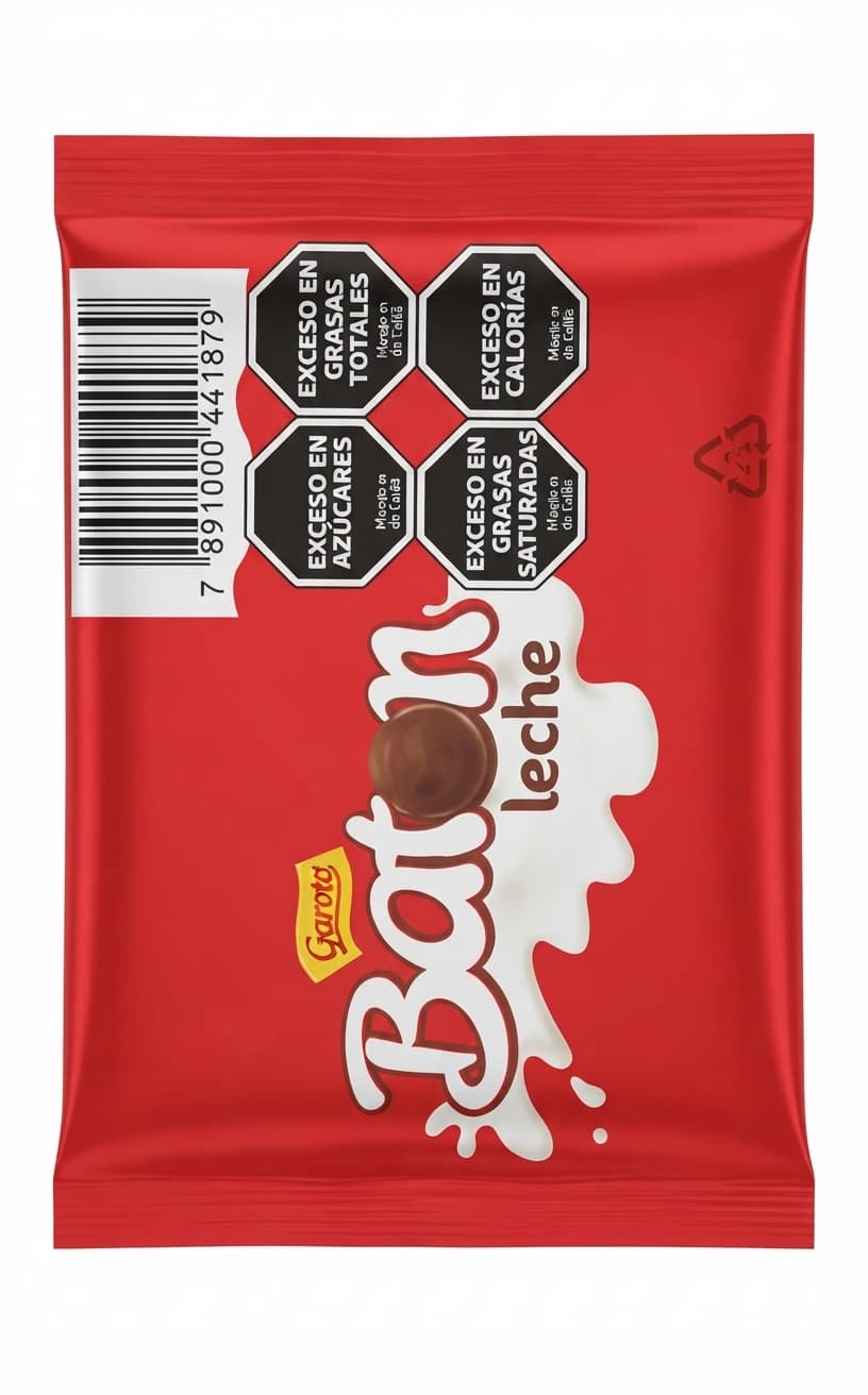 Baton Leche milk bar packaging by Garoto
