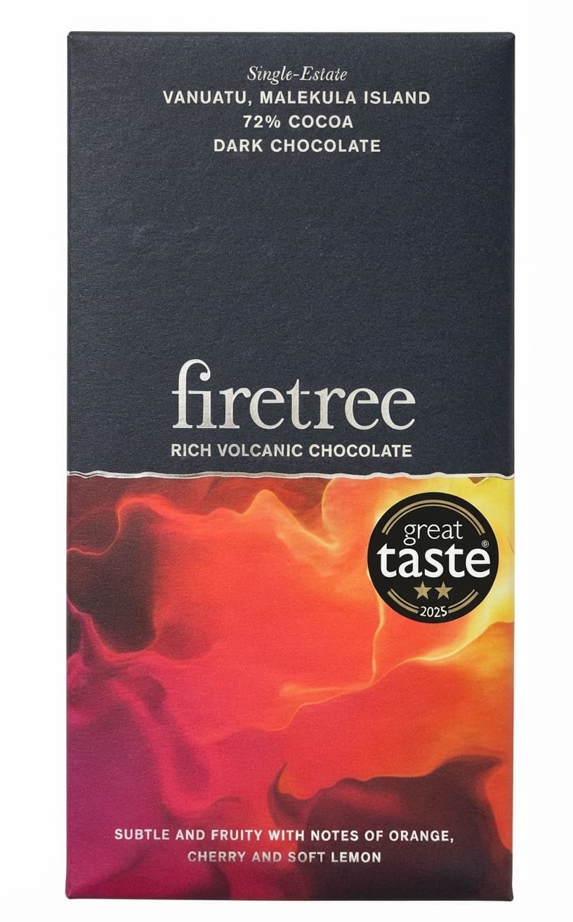 Vanuatu Malekula Island 72% 72% dark bar packaging by firetree