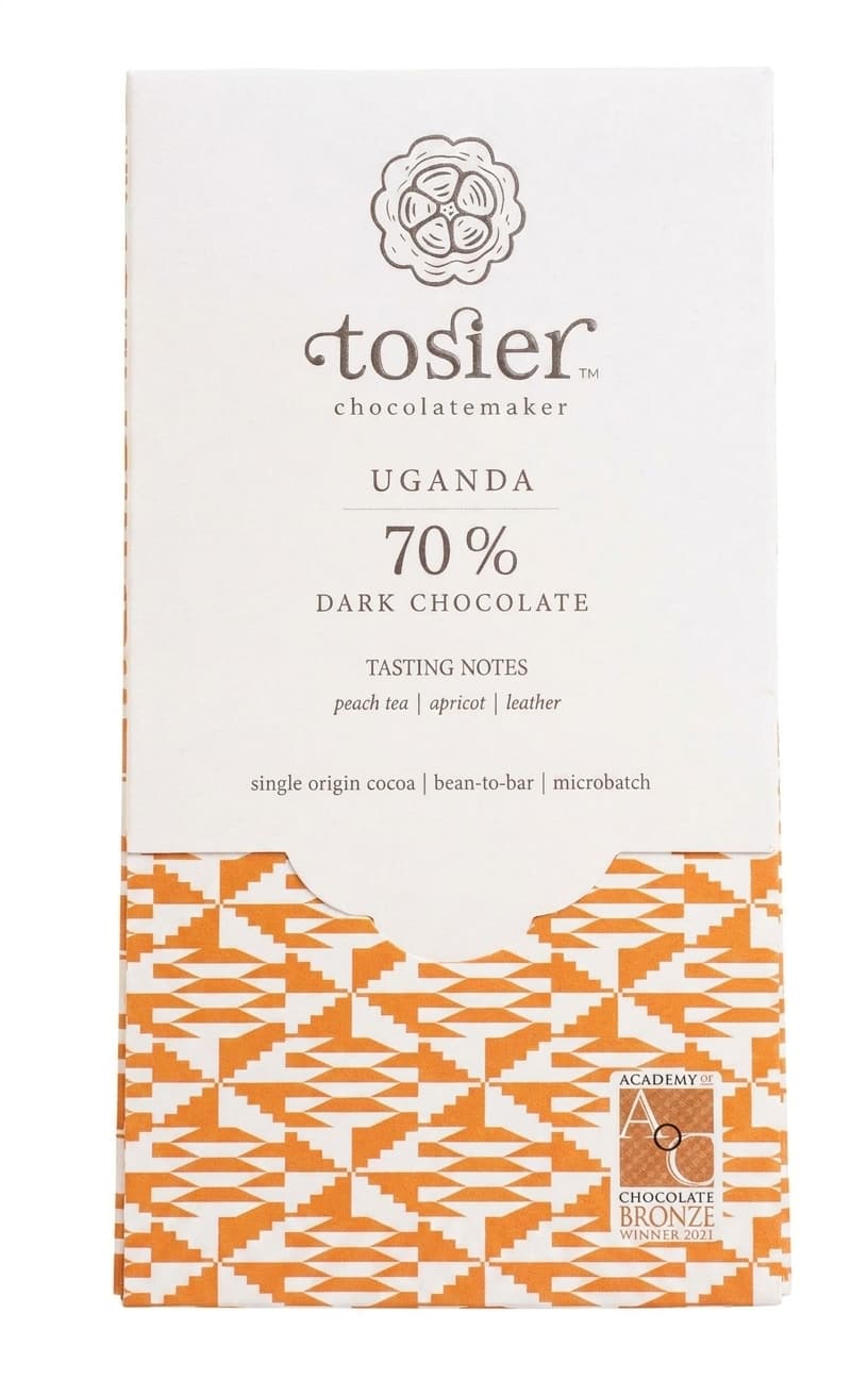 Uganda 70% 70% dark bar packaging by Tosier