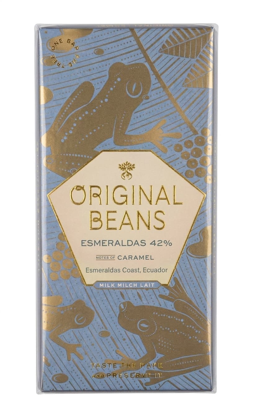 Esmeraldas 42% 42% milk bar packaging by Original Beans