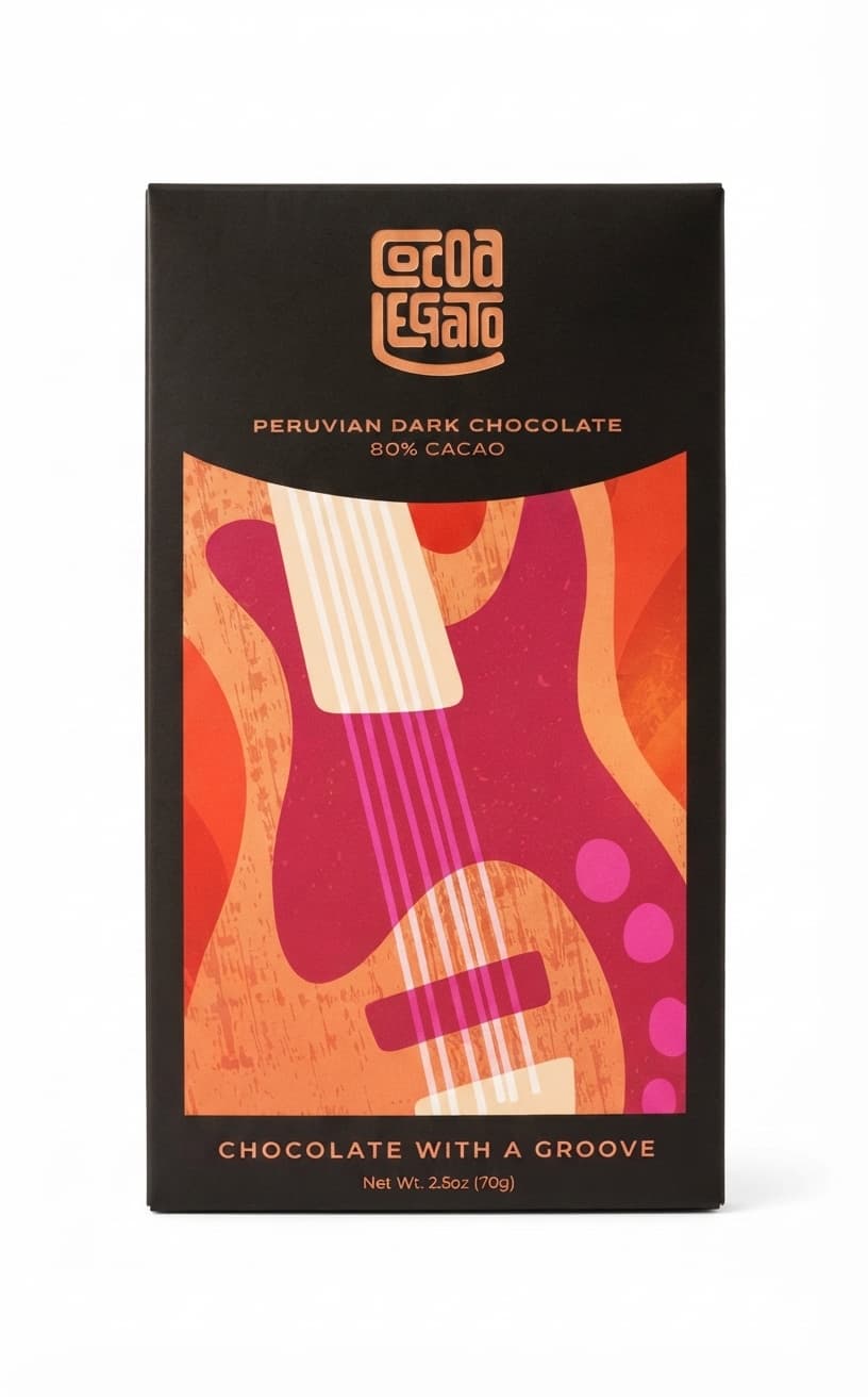 Peru 80% 80% dark bar packaging by Cocoa Legato