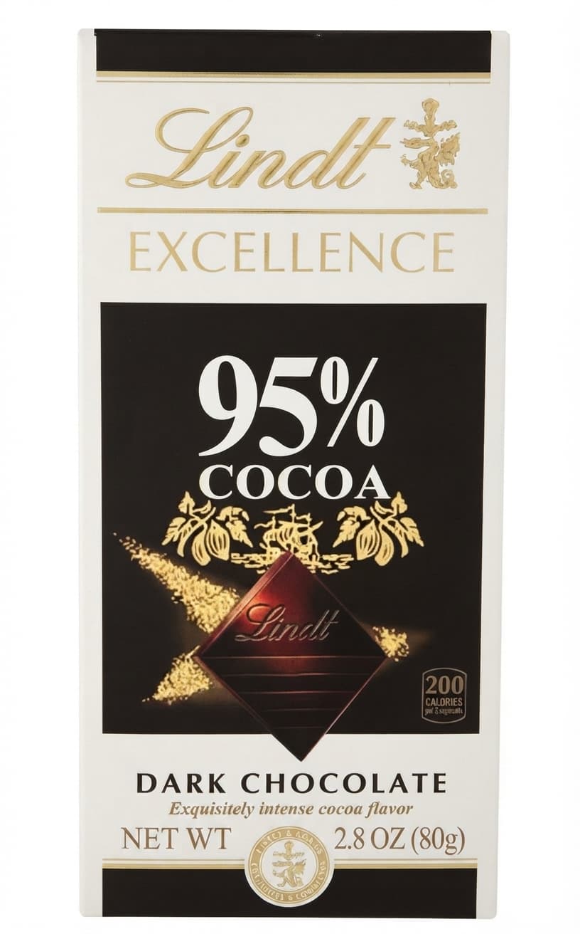 Excellence 95% 95% dark bar packaging by Lindt