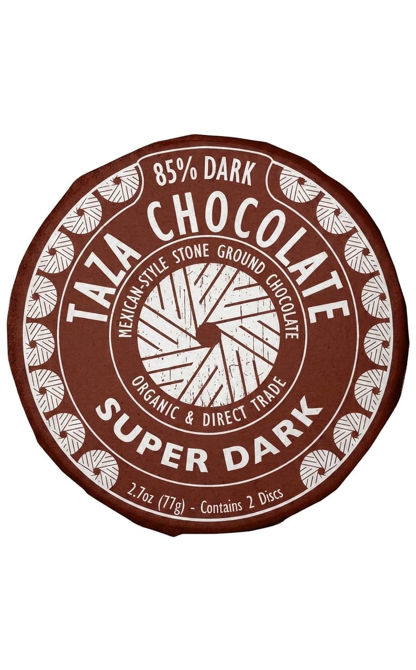 Super Dark 85% 85% dark bar packaging by Taza
