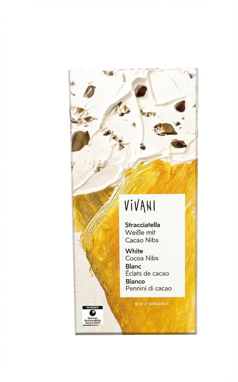 Stracciatella White Cocoa Nibs null% white bar packaging by undefined