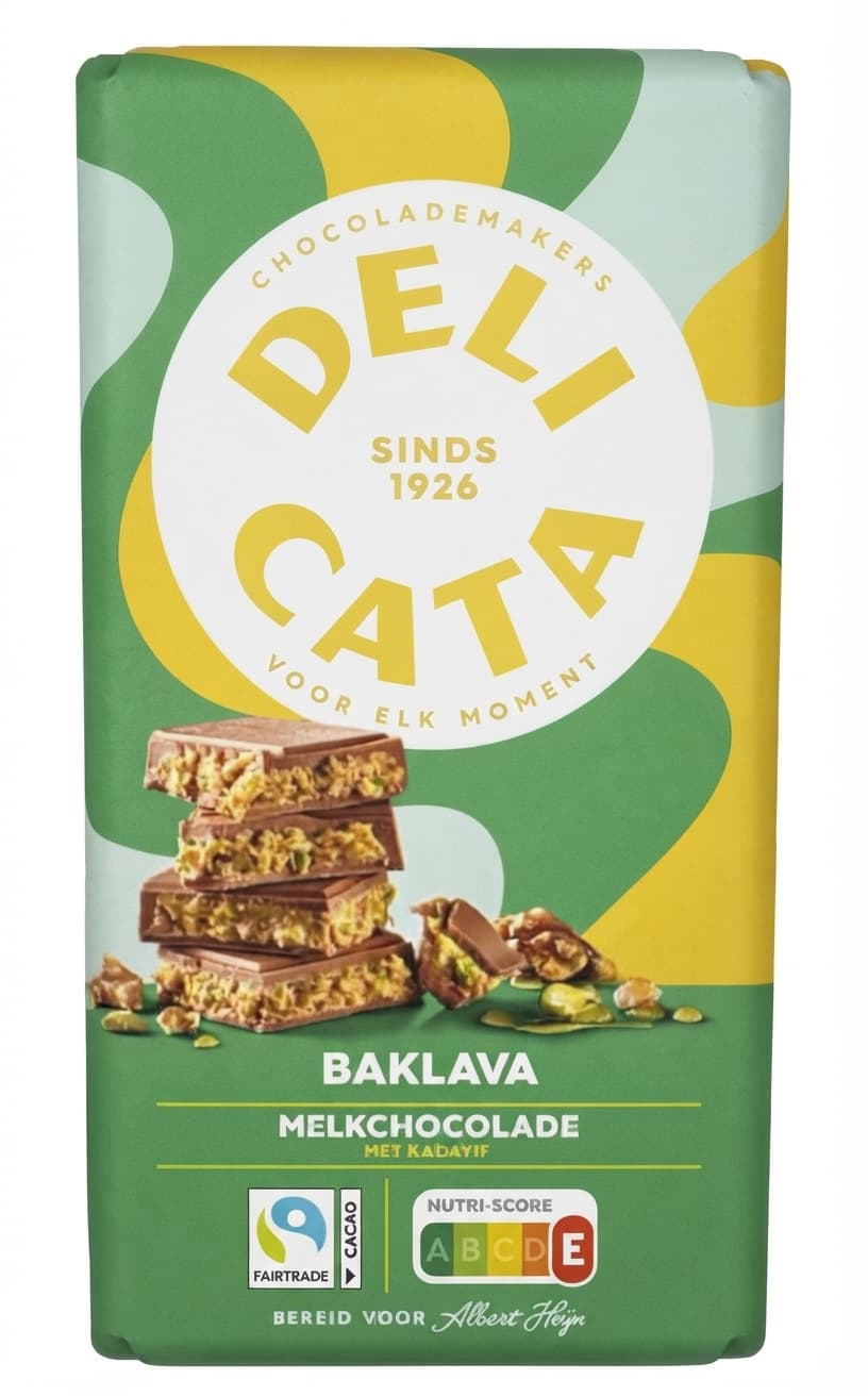 Baklava 36% milk bar packaging by Delicata