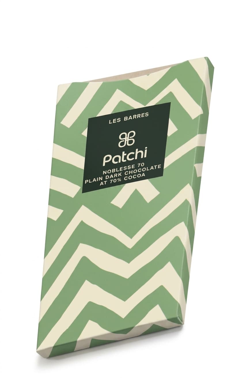 Noblesse 70 70% dark bar packaging by Patchi