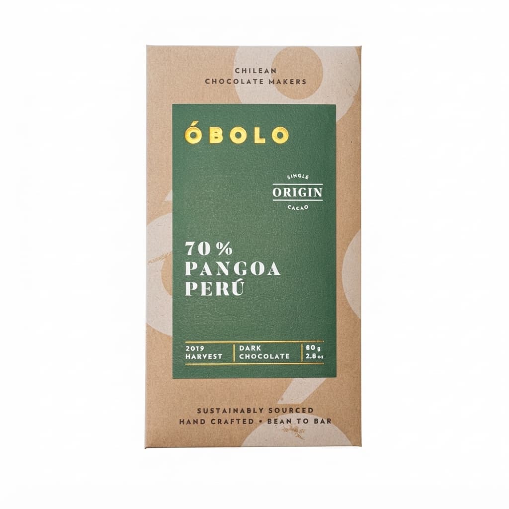 Pangoa Perú 70% 70% dark bar packaging by ÓBOLO