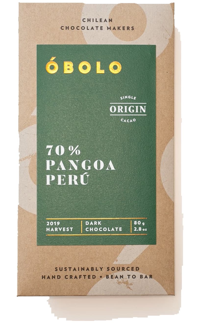 Pangoa Perú 70% 70% dark bar packaging by ÓBOLO