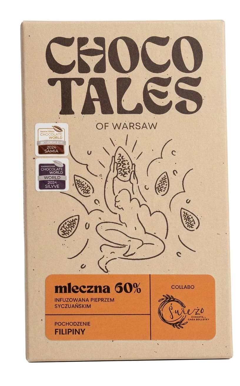 Sichuan Pepper 60% 60% milk bar packaging by Choco Tales