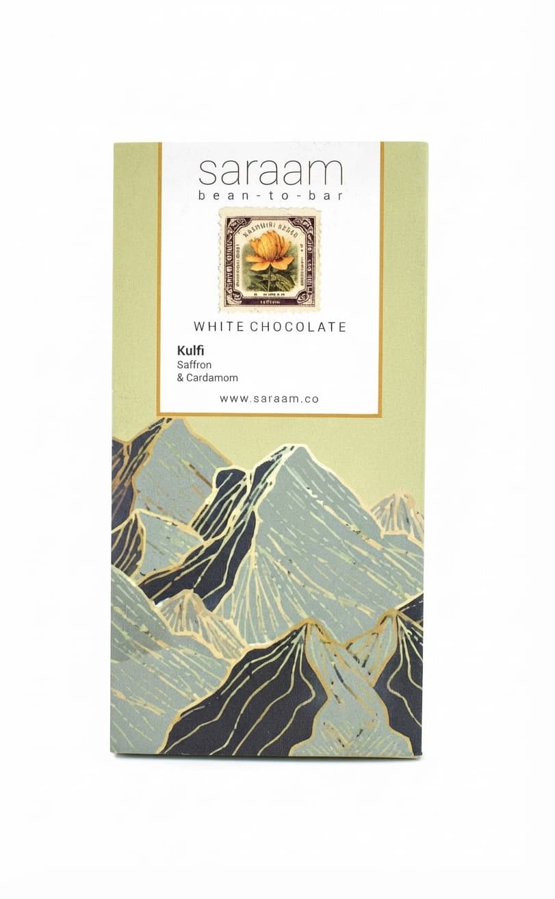 Kulfi White white bar packaging by Saraam