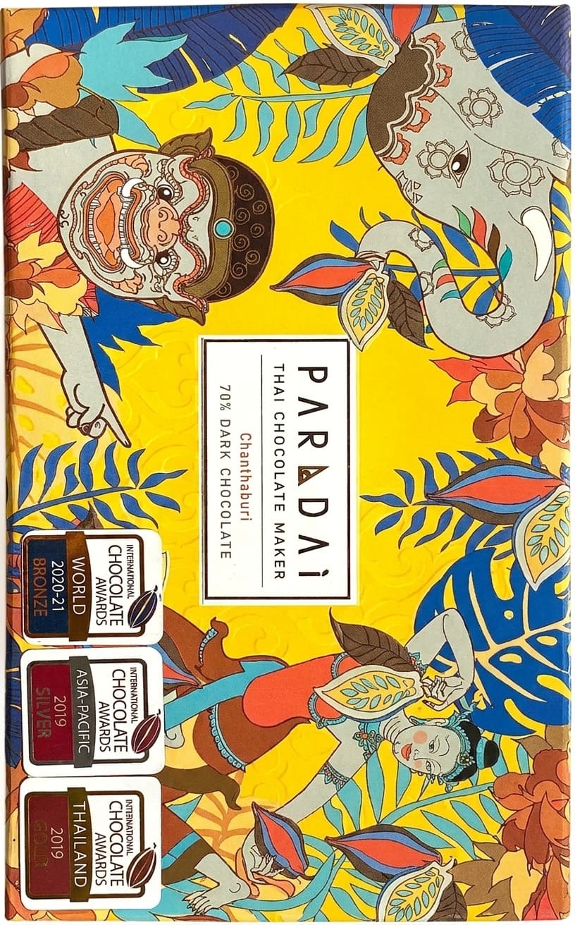 Chanthaburi 70% 70% dark bar packaging by PARADAI