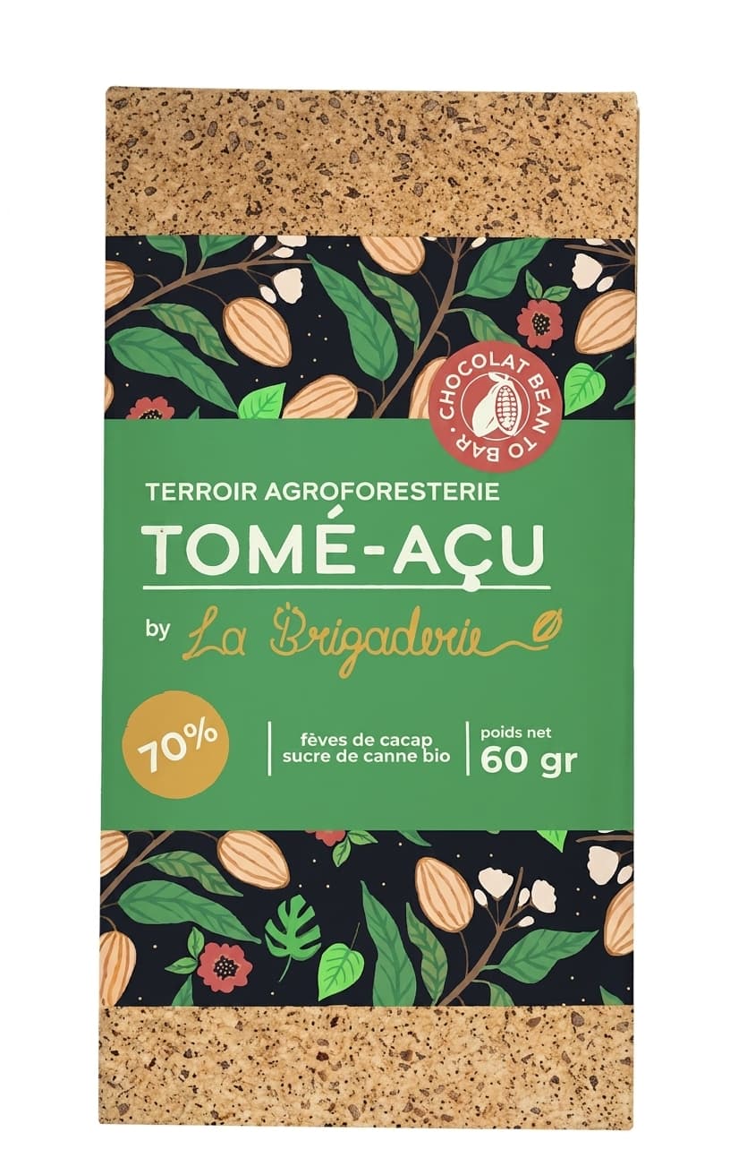 Tomé-Açu 70% 70% dark bar packaging by La Brigaderie