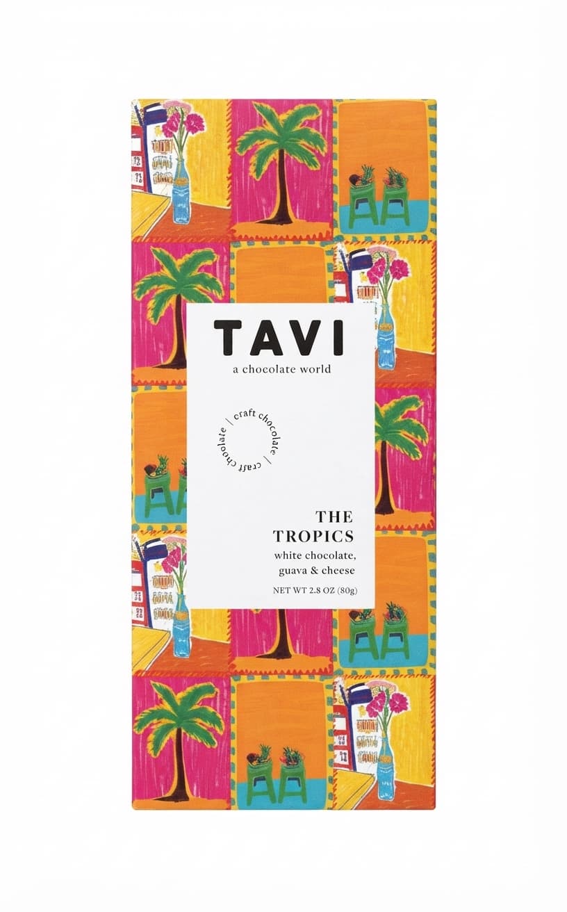 The Tropics null% white bar packaging by TAVI