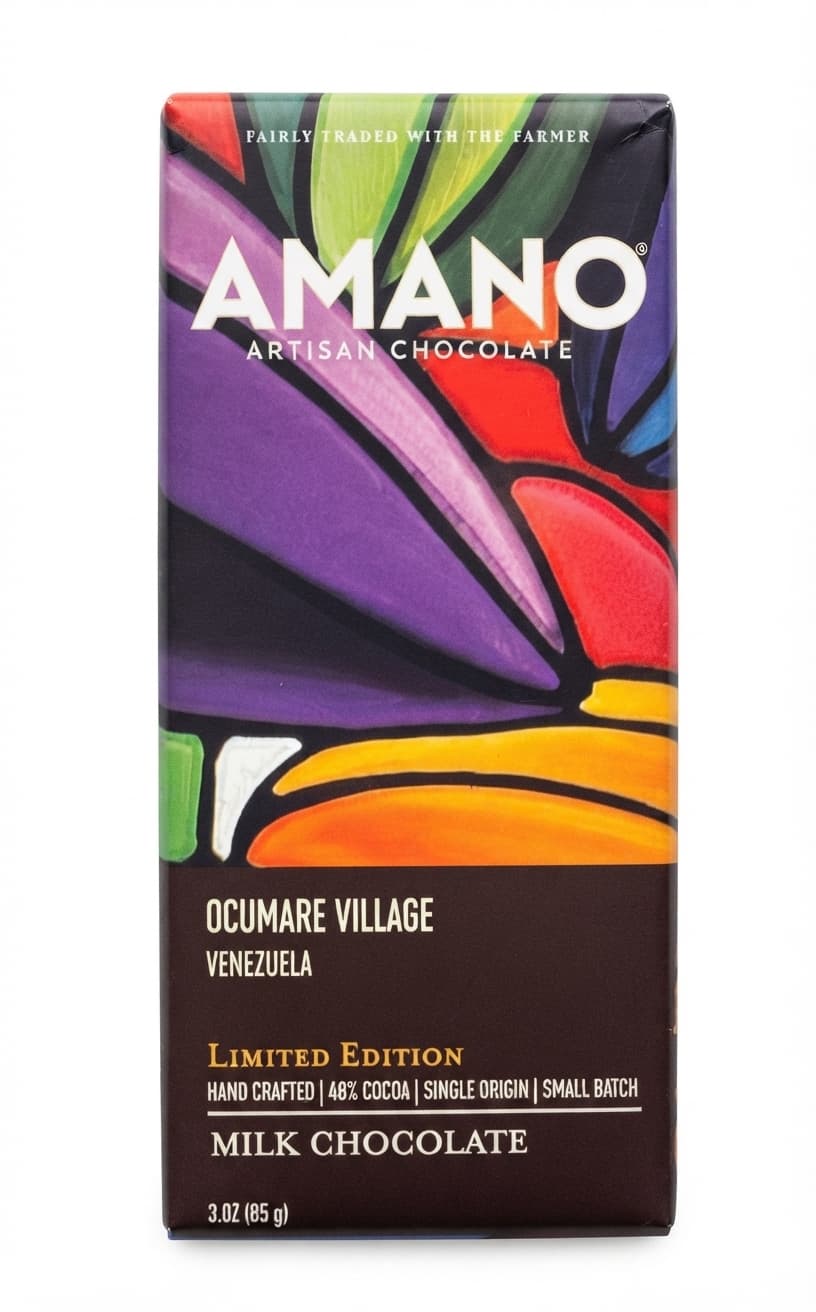 Ocumare Village 48% milk bar packaging by Amano