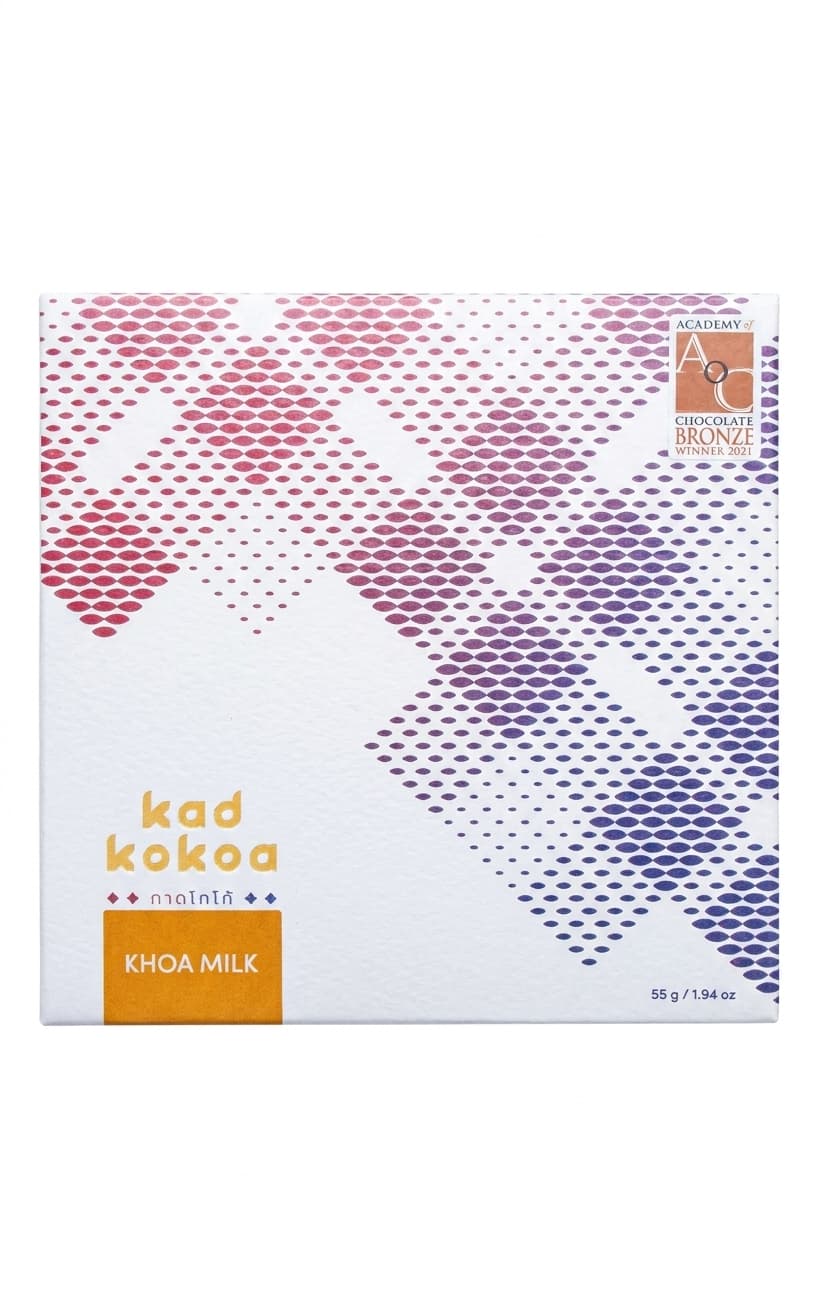 Khoa Milk 58% milk bar packaging by Kad Kokoa