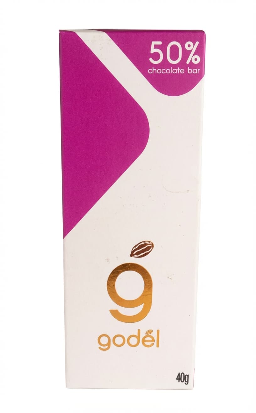 50% chocolate bar 50% milk bar packaging by godél