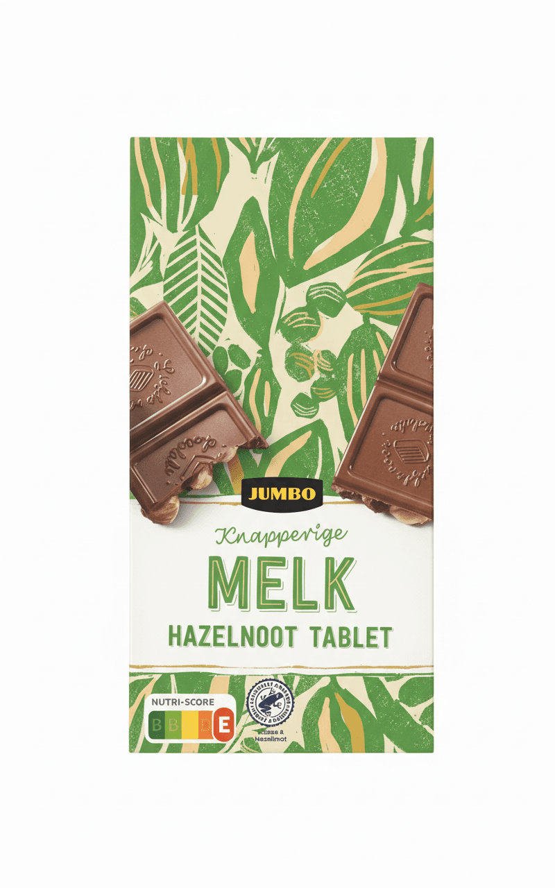 Knapperige Melk Hazelnoot Tablet 34% milk bar packaging by undefined