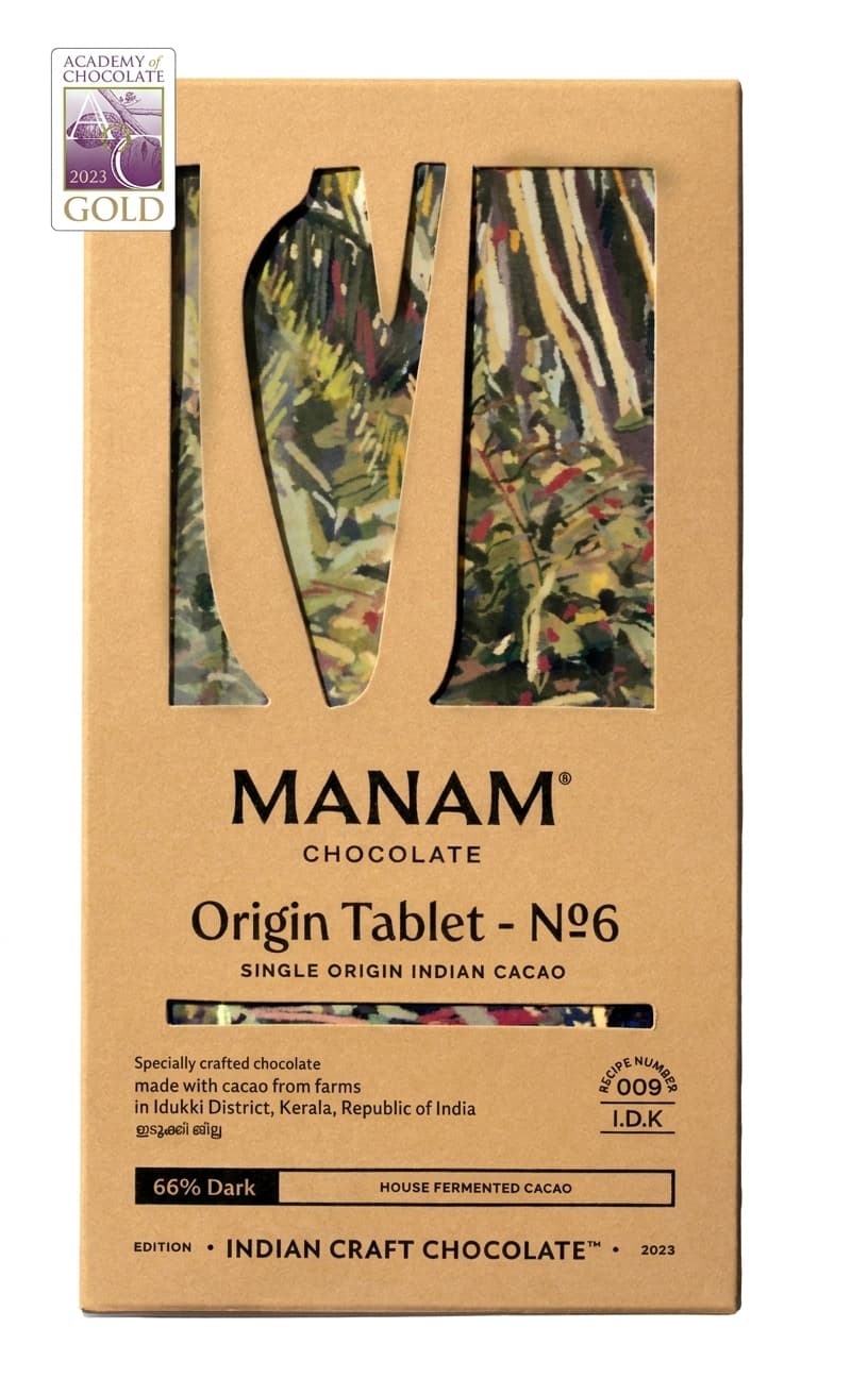 Origin Tablet - No6 66% 66% dark bar packaging by Manam