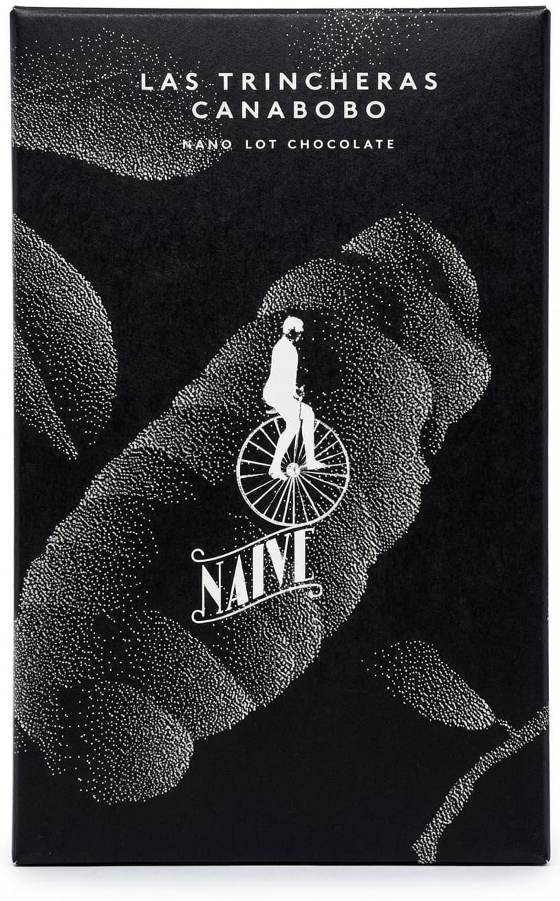 Las Trincheras 70% dark bar packaging by Naive