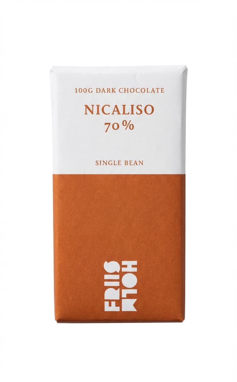 Nicaliso 70% 70% dark bar packaging by undefined