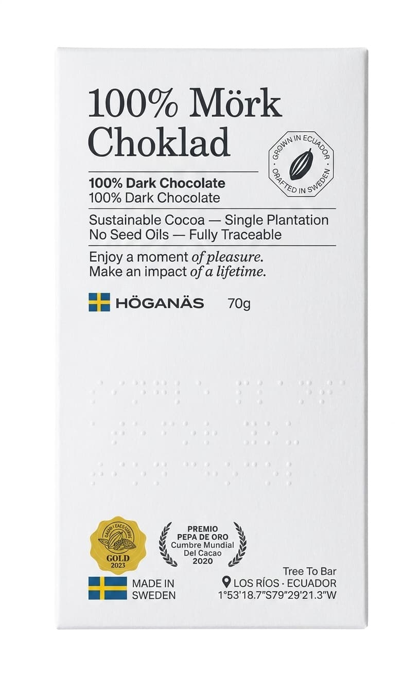 Dark 100% 100% dark bar packaging by HÖGANÄS