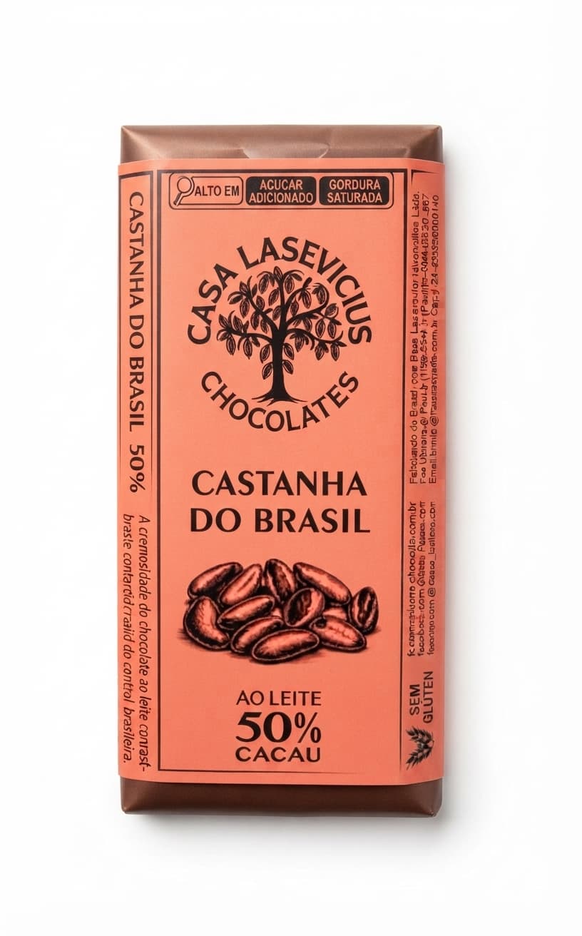 Castanha do Brasil 50% 50% milk bar packaging by Casa Lasevicius