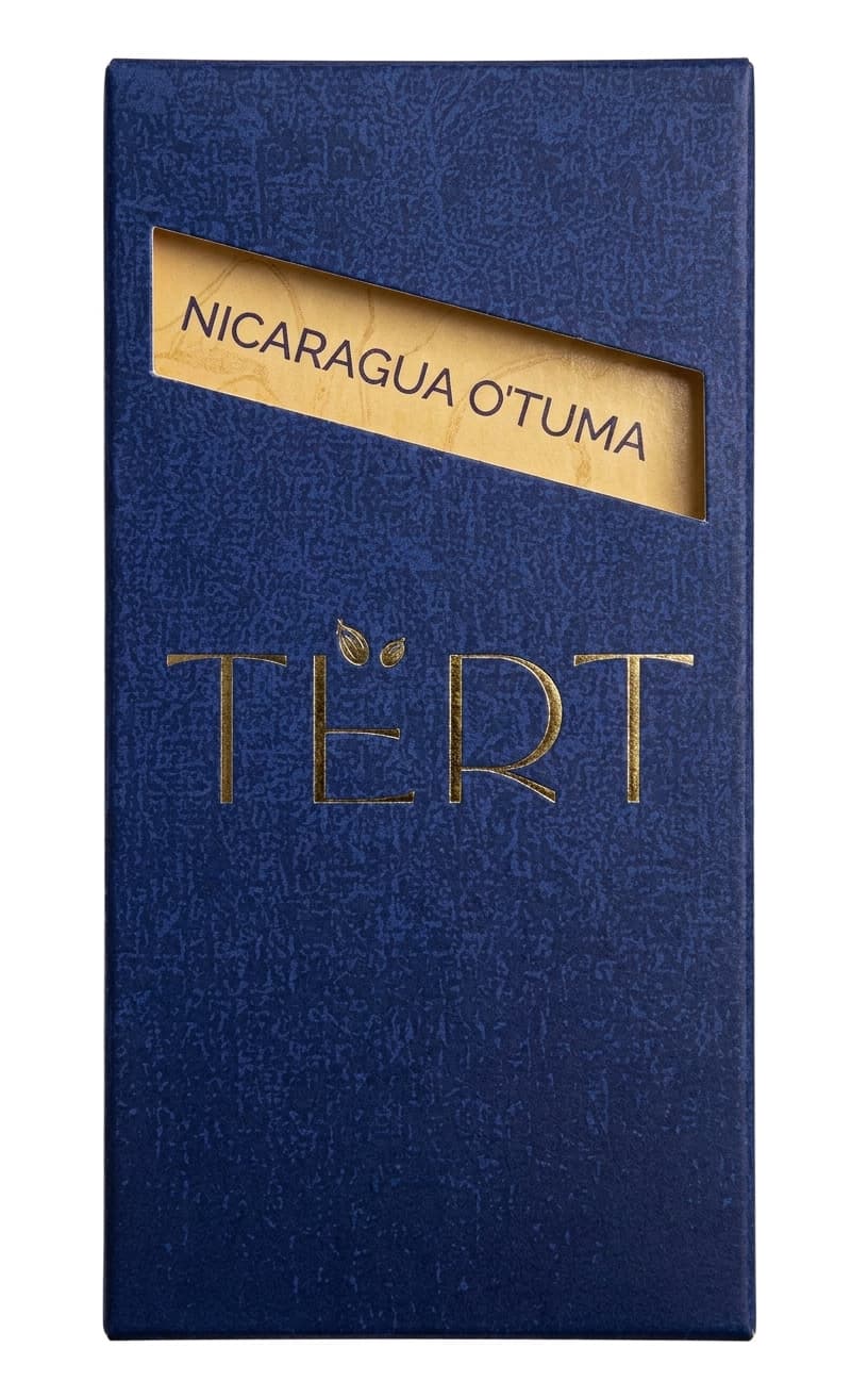 Nicaragua O'Tuma null% dark bar packaging by Tërt