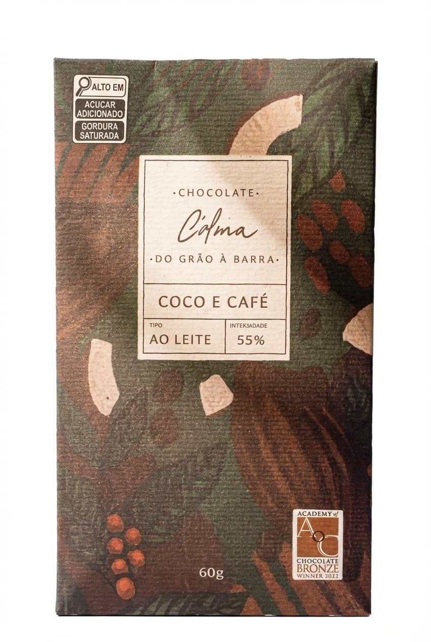 Coco e Café 55% milk bar packaging by C'alma