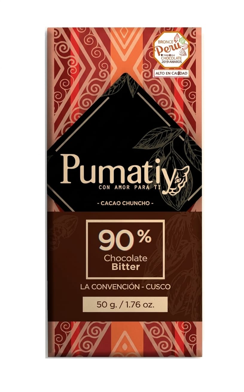 Chuncho 90% 90% dark bar packaging by Pumatiy
