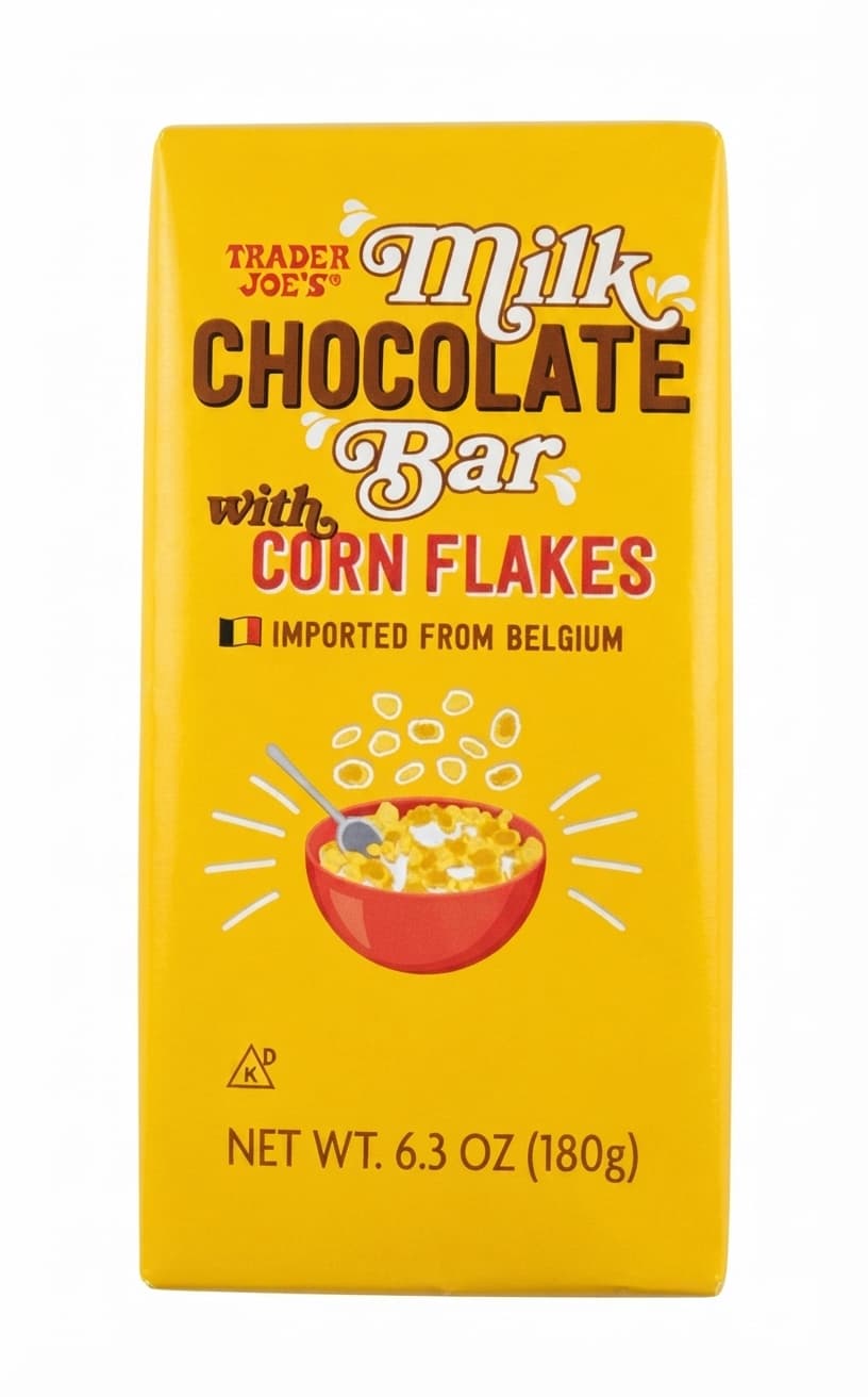 Corn Flakes 31% milk bar packaging by Trader Joe's