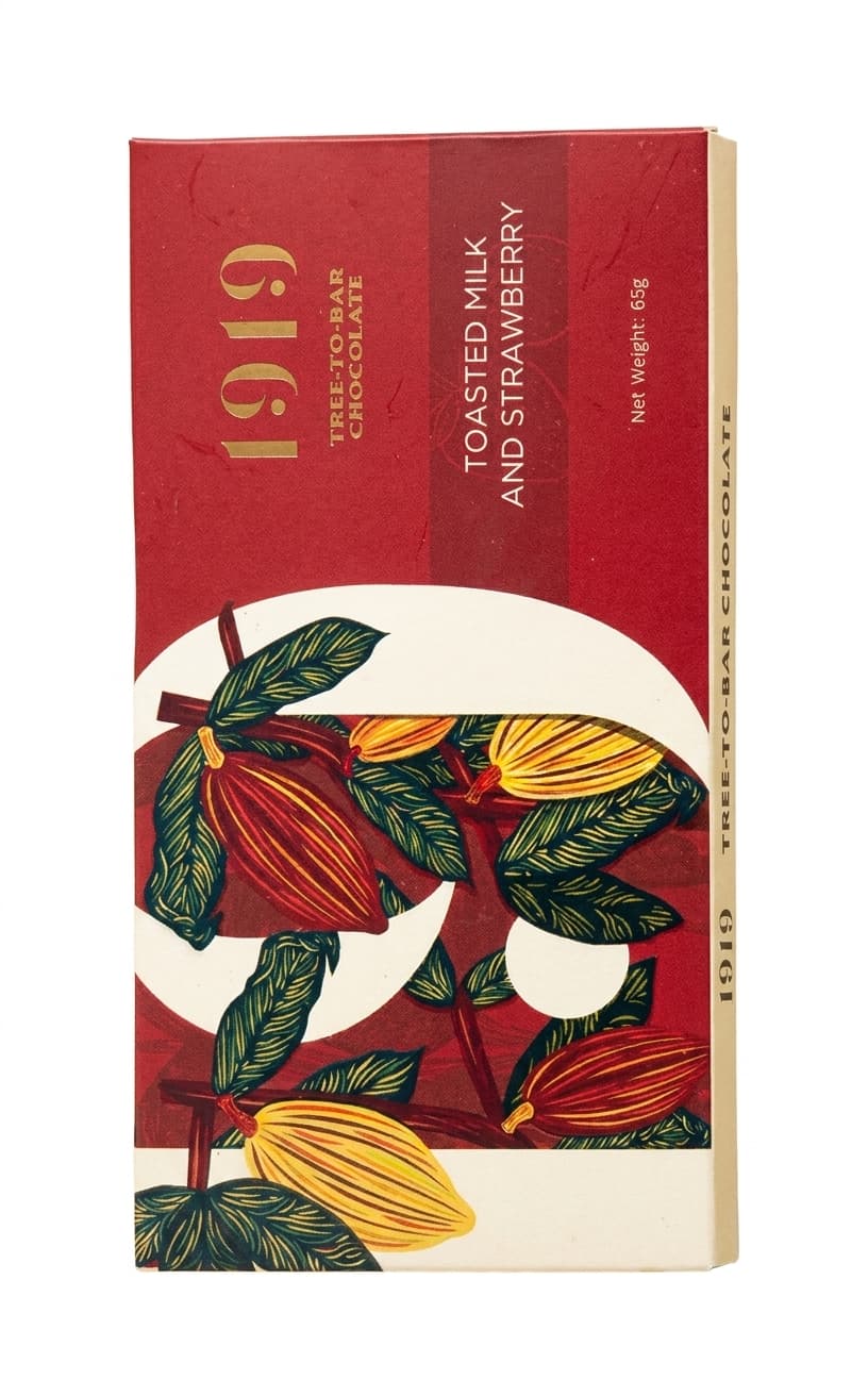 Toasted Milk and Strawberry null% milk bar packaging by 1919