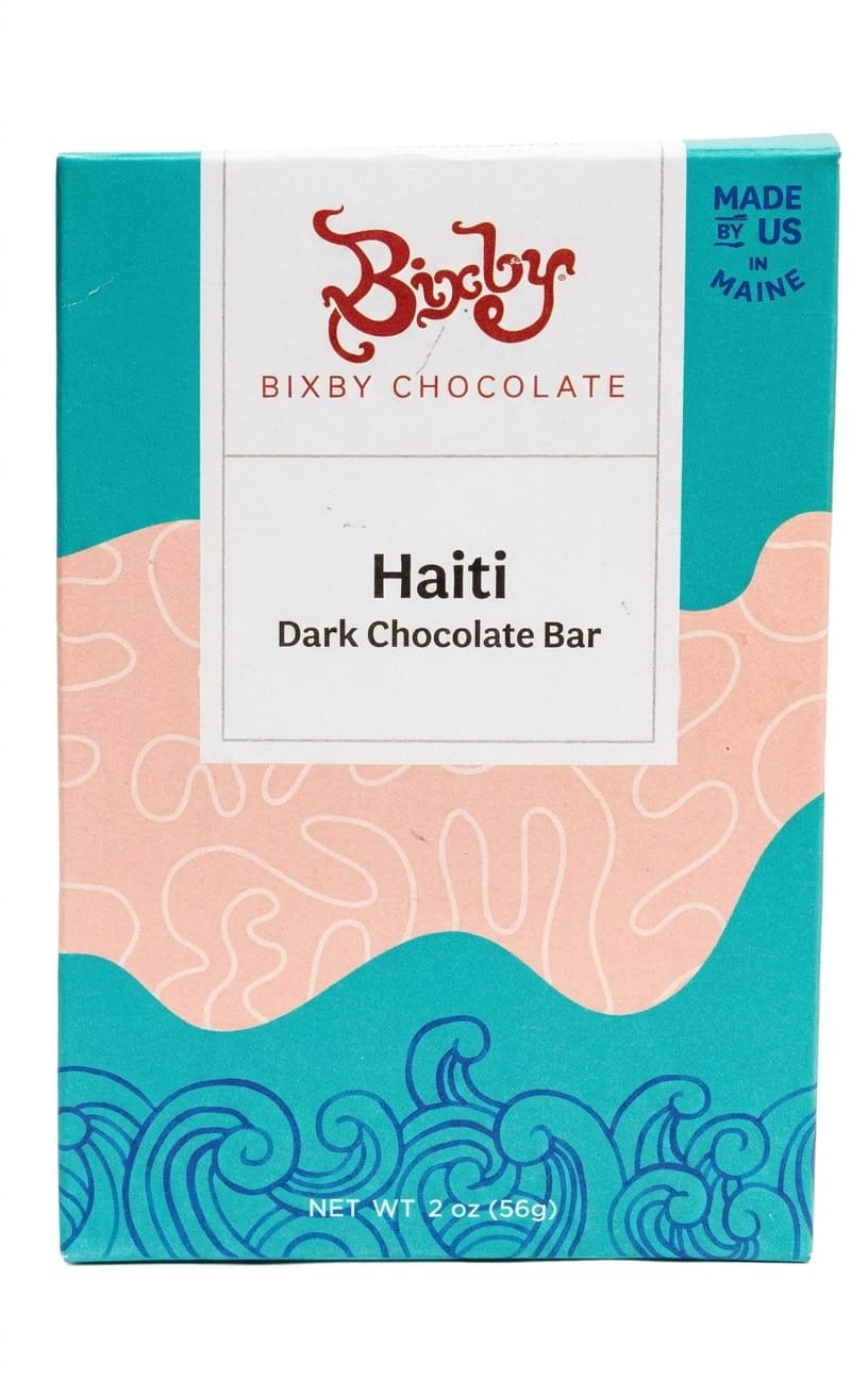 Haiti 70% dark bar packaging by Bixby Chocolate