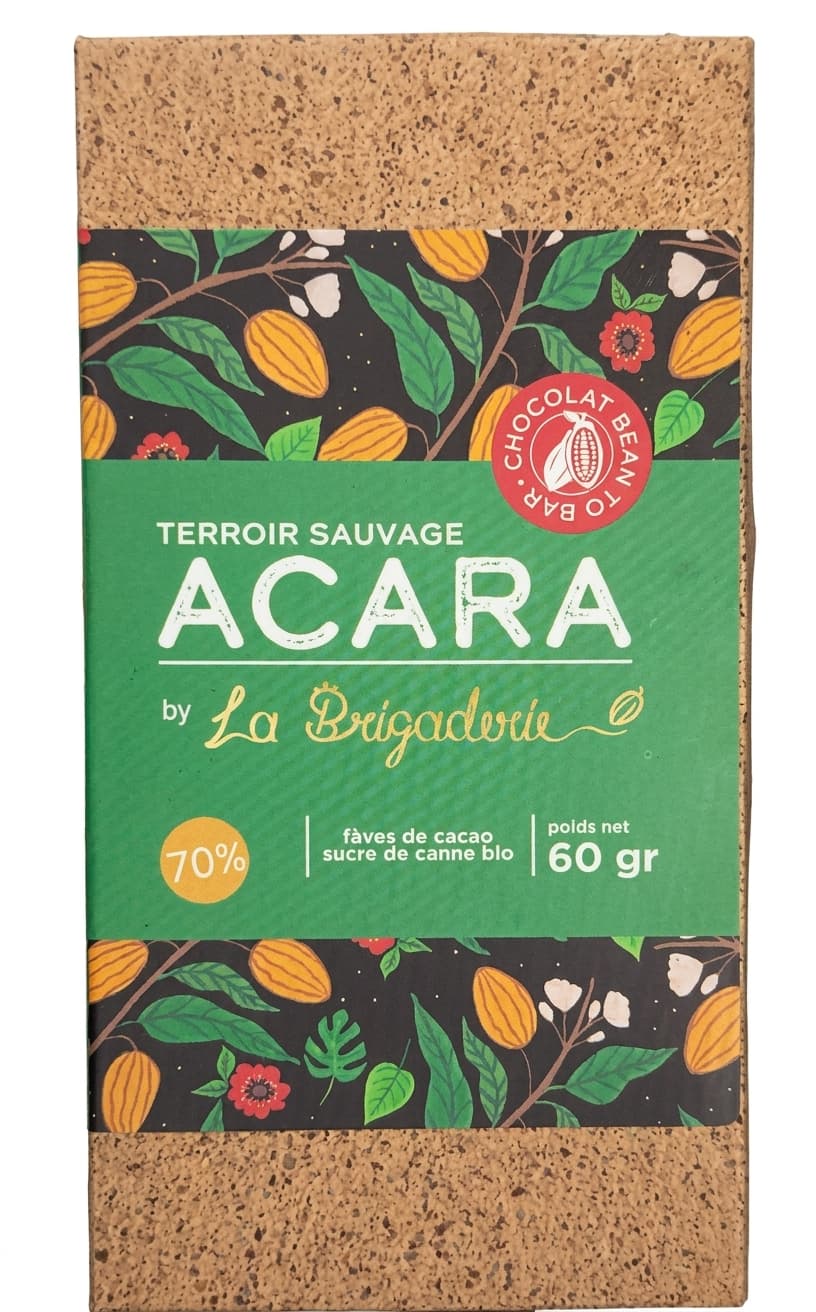 Acara 70% 70% dark bar packaging by La Brigaderie