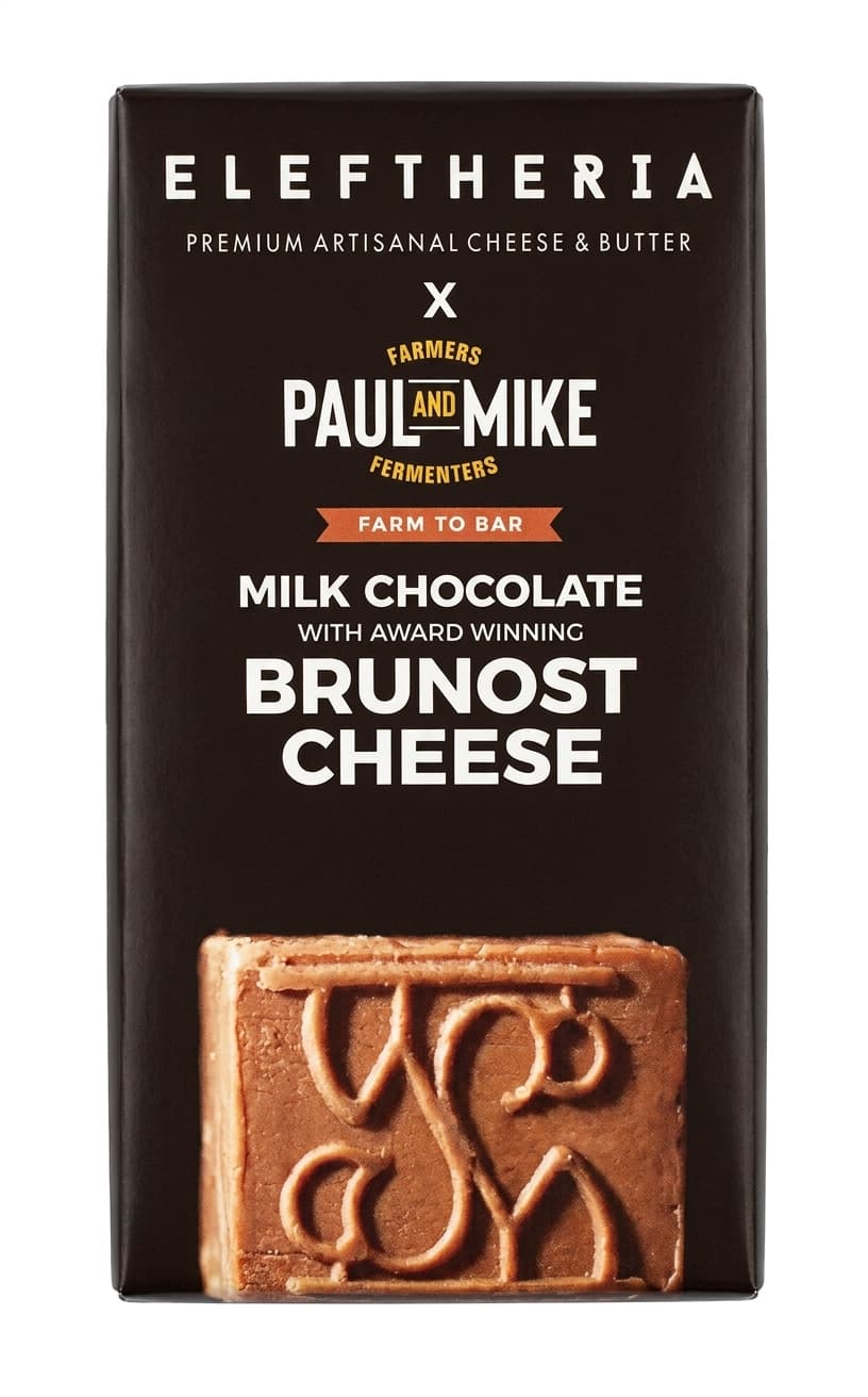 Brunost Cheese null% milk bar packaging by Paul and Mike