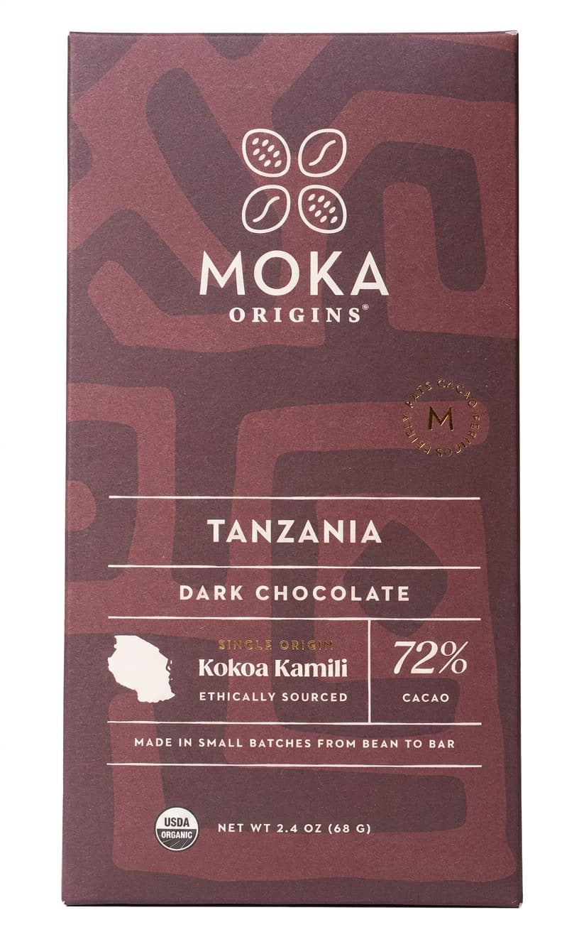 Tanzania 72% 72% dark bar packaging by Moka Origins