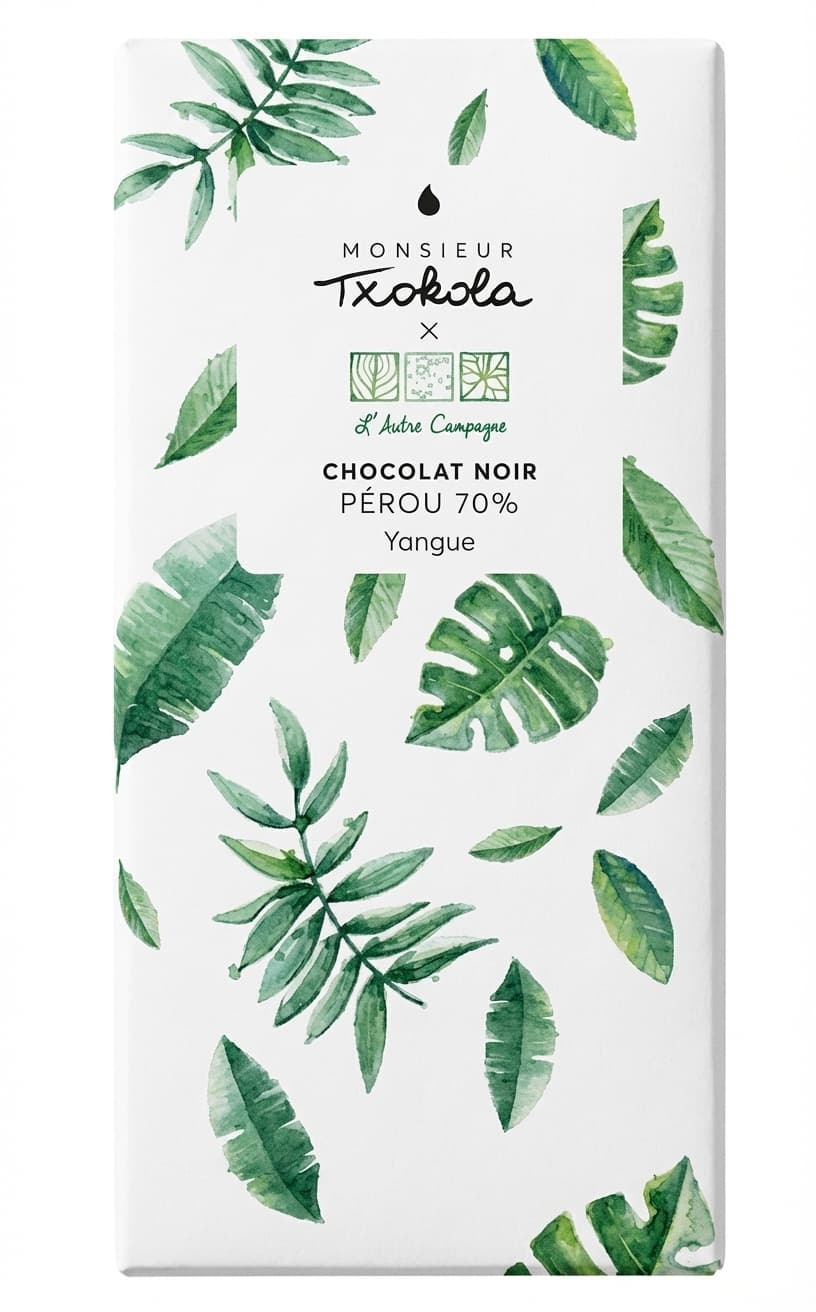 Pérou 70% 70% dark bar packaging by Monsieur Txokola