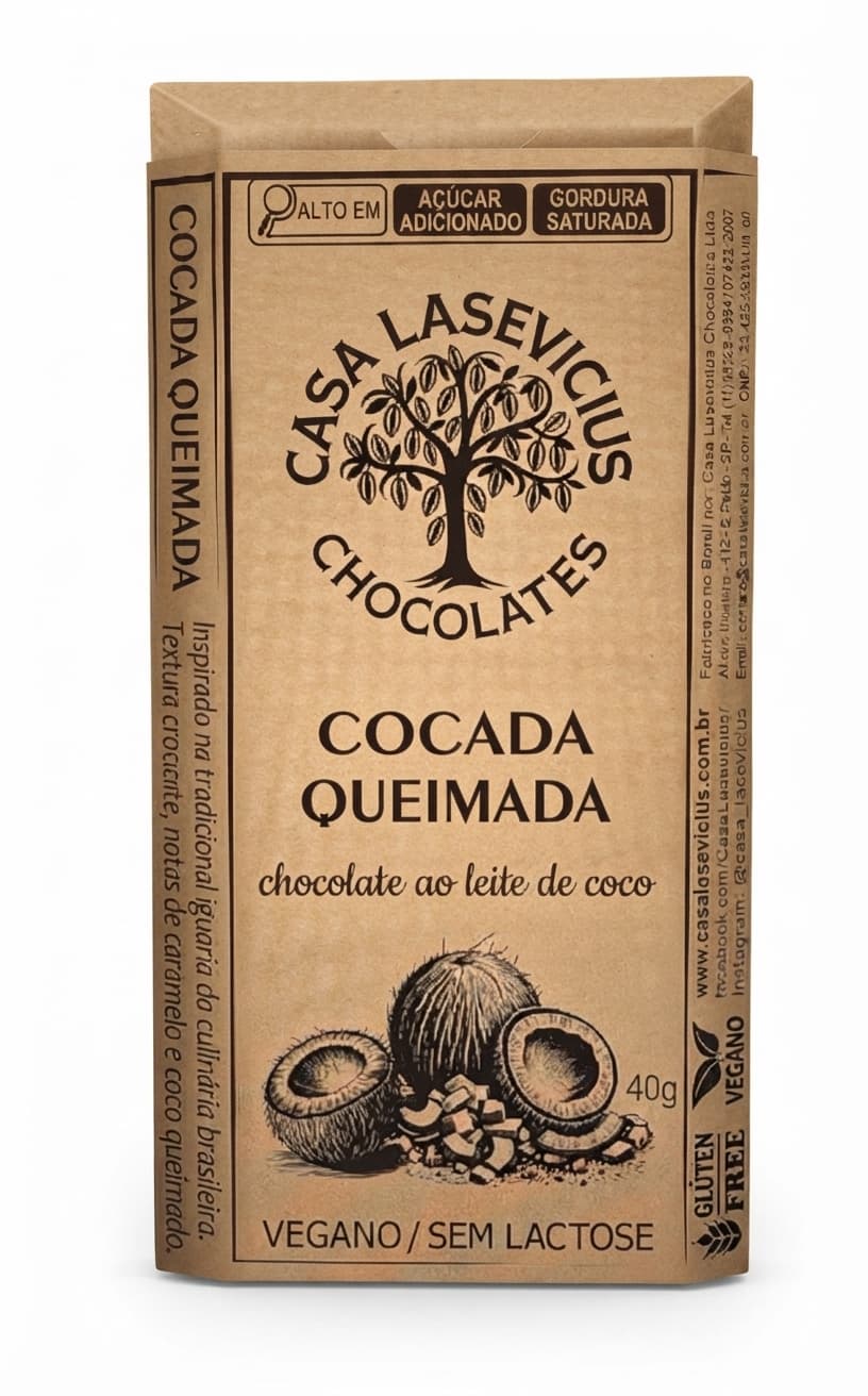 Cocada Queimada null% milk bar packaging by Casa Lasevicius
