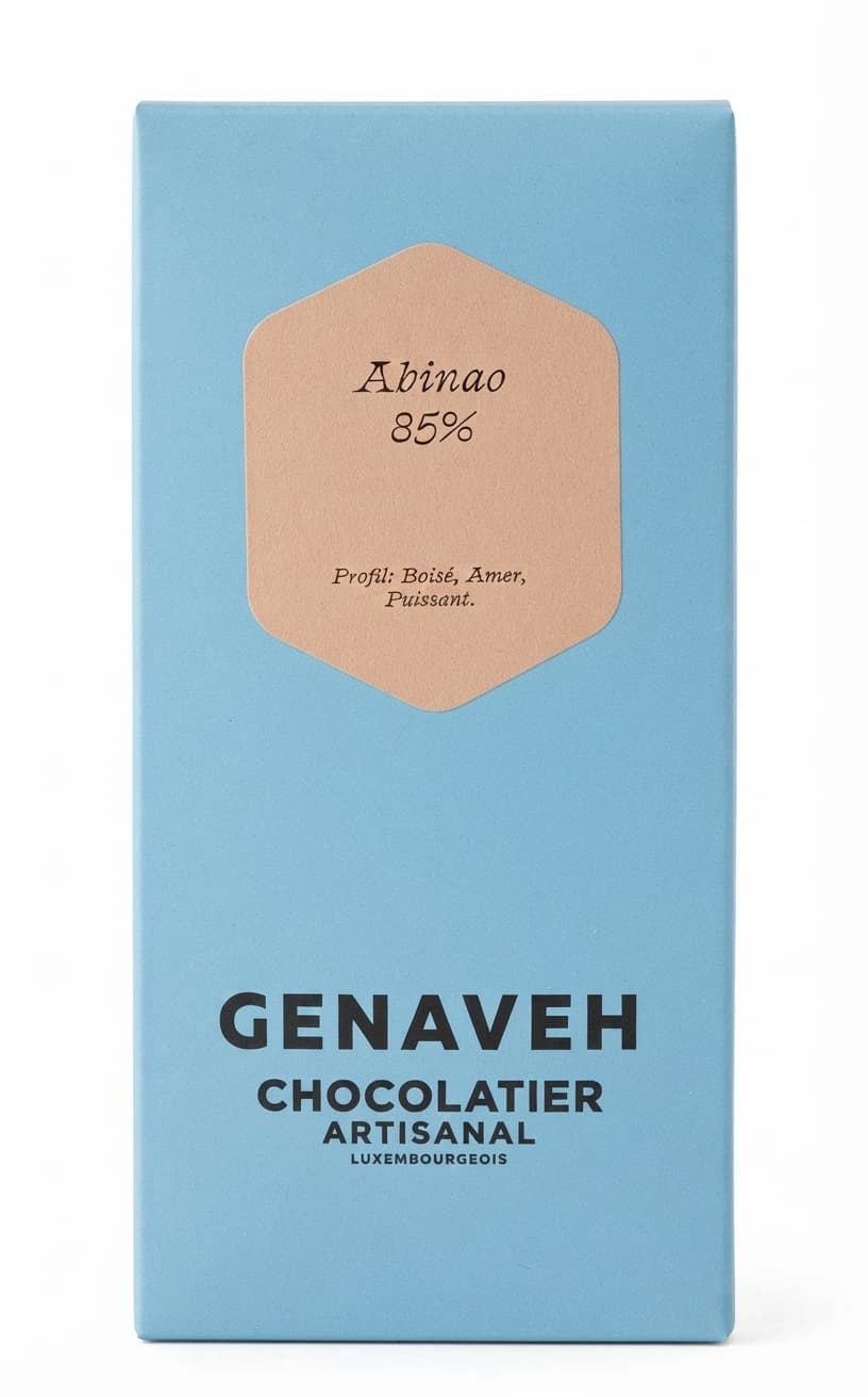 Abinao 85% 85% dark bar packaging by Genaveh