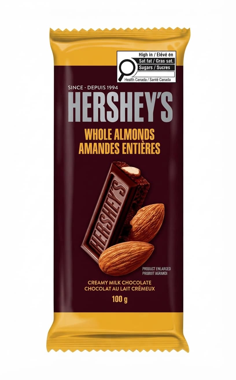 Whole Almonds Creamy Milk null% milk bar packaging by Hershey's