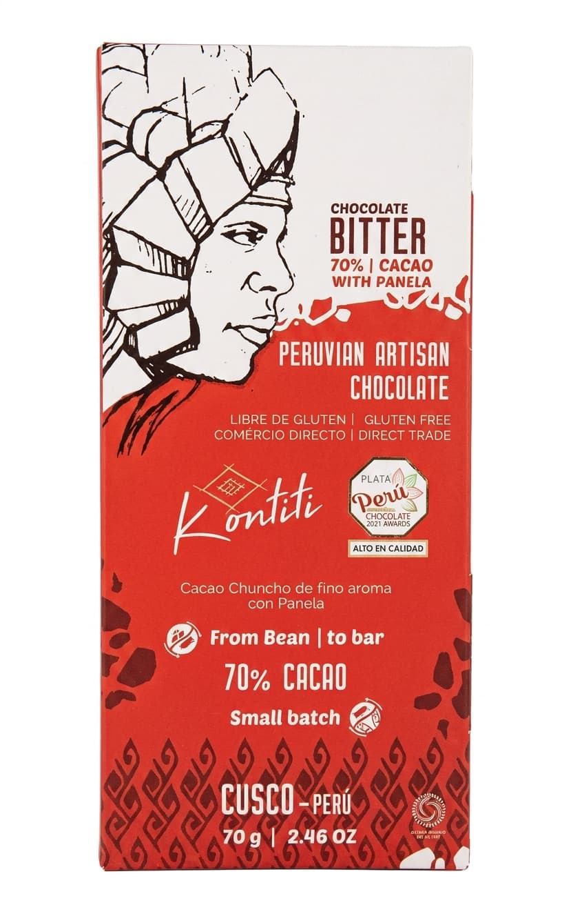 Dark 70% 70% dark bar packaging by Kontiti