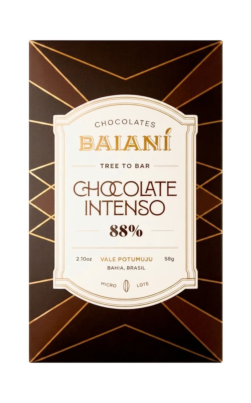 Special Blend 88% 88% dark bar packaging by Baianí