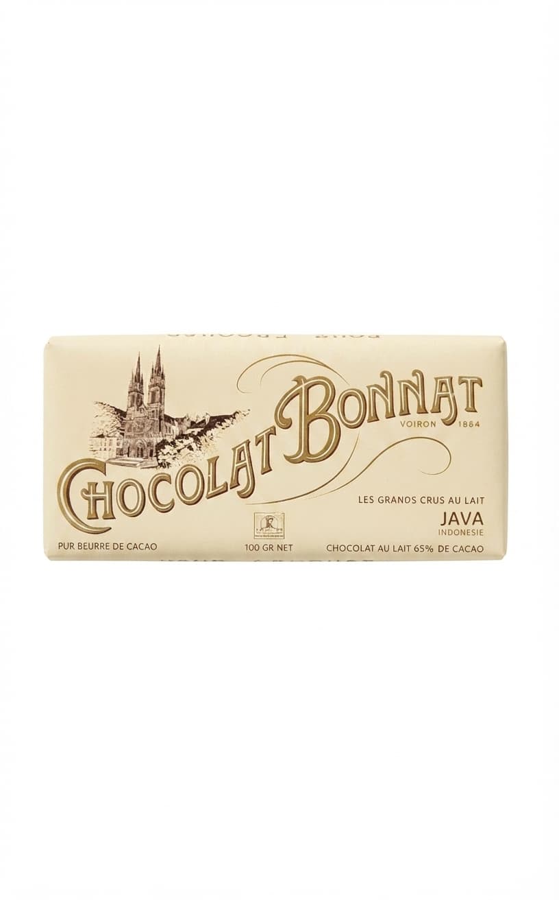 Java 65% 65% milk bar packaging by Bonnat