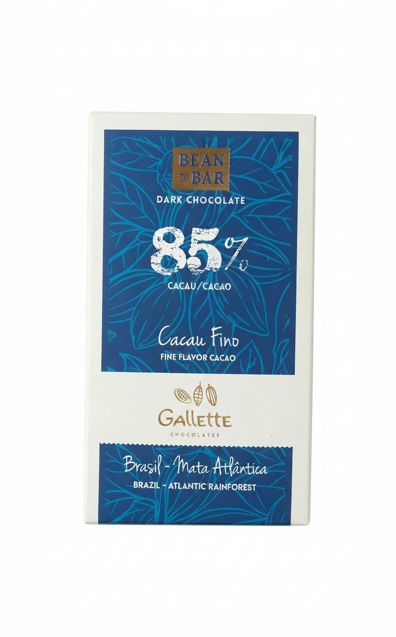 Southern Bahia 85% 85% dark bar packaging by Gallette Chocolates