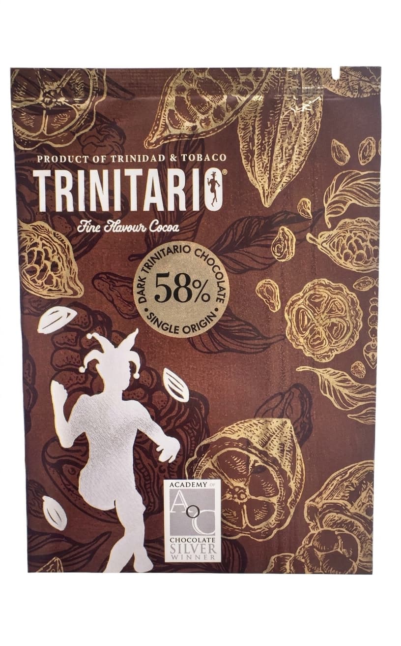 58% 58% dark bar packaging by Trinitario