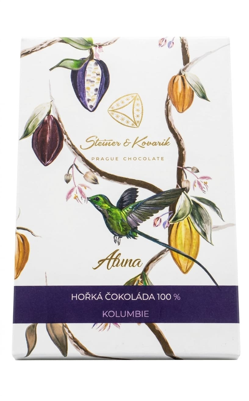 Aluna 100% 100% dark bar packaging by Steiner & Kovarik
