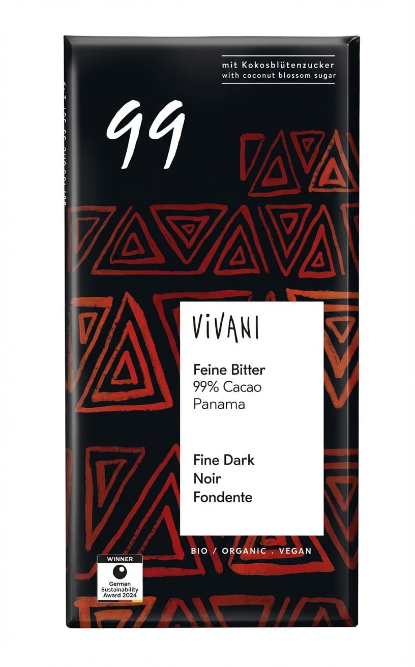Fine Dark 99% Cacao 99% dark bar packaging by undefined