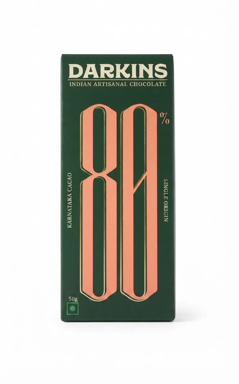 Karnataka 80% 80% dark bar packaging by Darkins